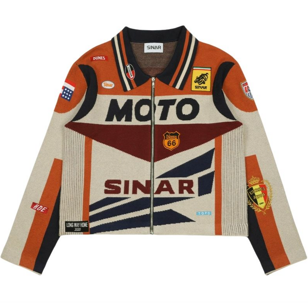 Custom Logo Men’s Vintage Racing Sweater