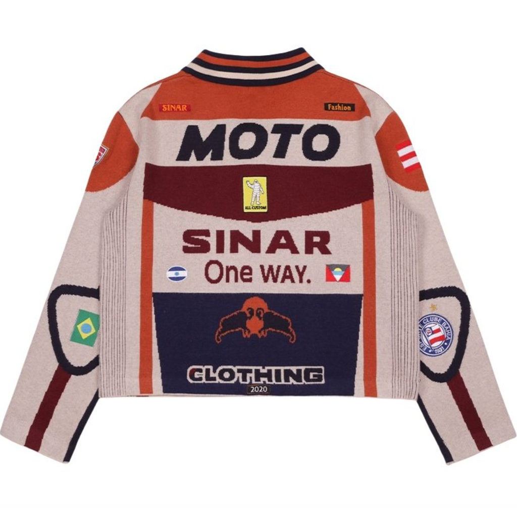 Custom Logo Men’s Vintage Racing Sweater