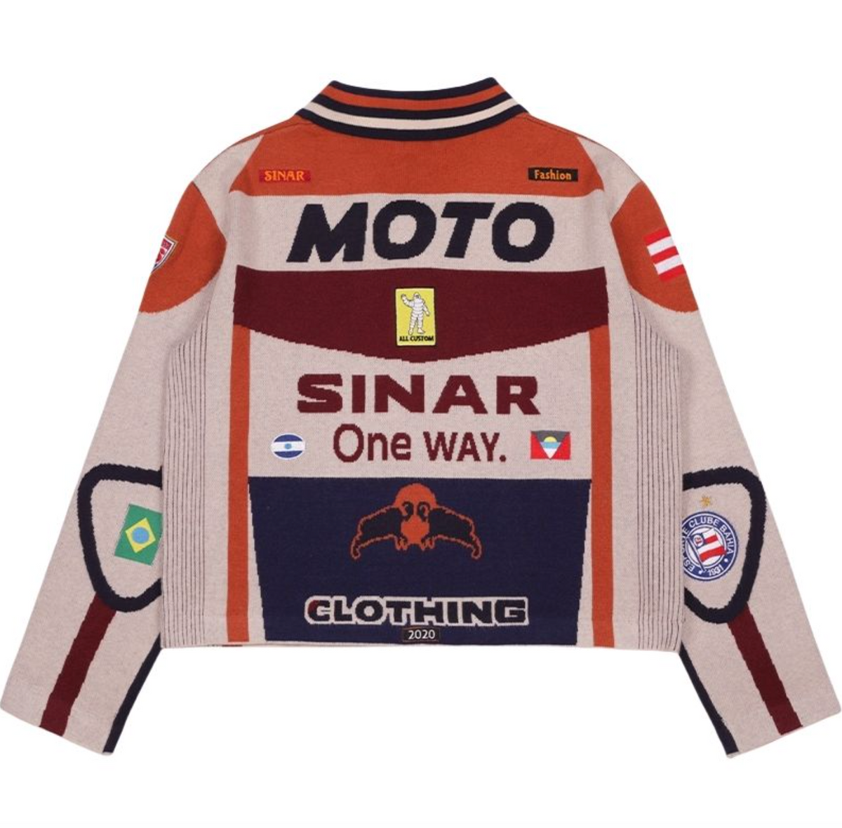 Custom Logo Men’s Vintage Racing Sweater