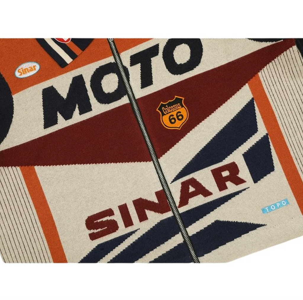 Custom Logo Men’s Vintage Racing Sweater