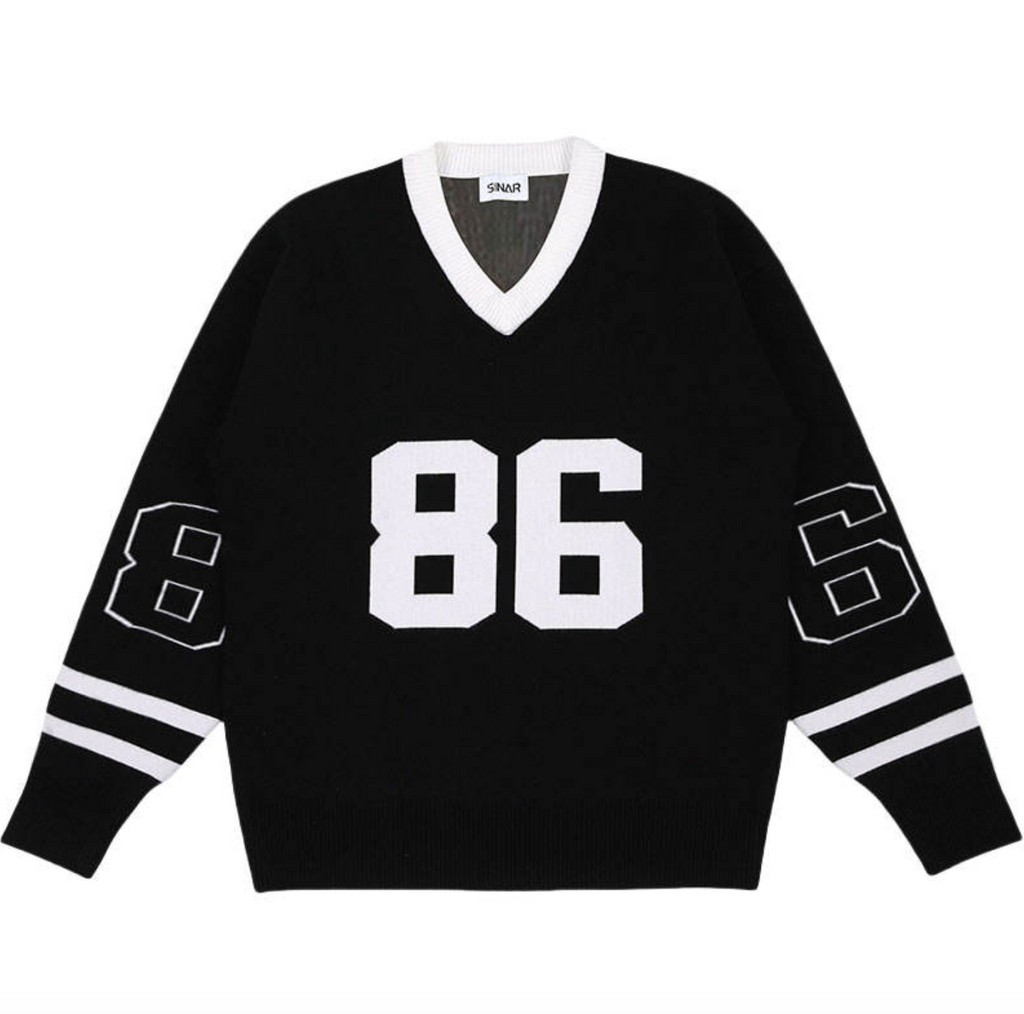 Custom Logo Men’s V-Neck Football Sweater
