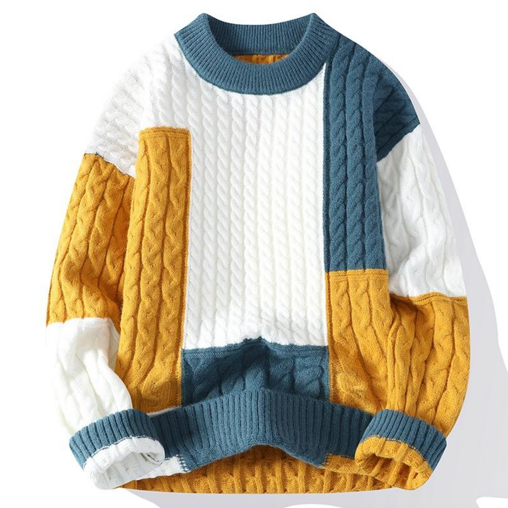 Custom Logo Men’s Cable Knit Sweater