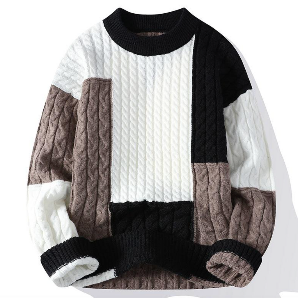 Custom Logo Men’s Cable Knit Sweater
