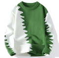 Custom Logo Men’s Jacquard Knit Sweater