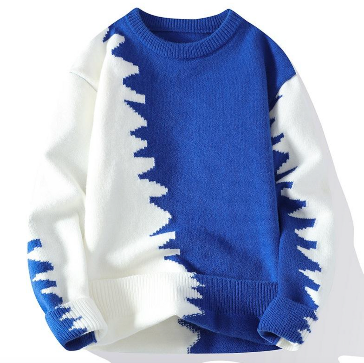 Custom Logo Men’s Jacquard Knit Sweater