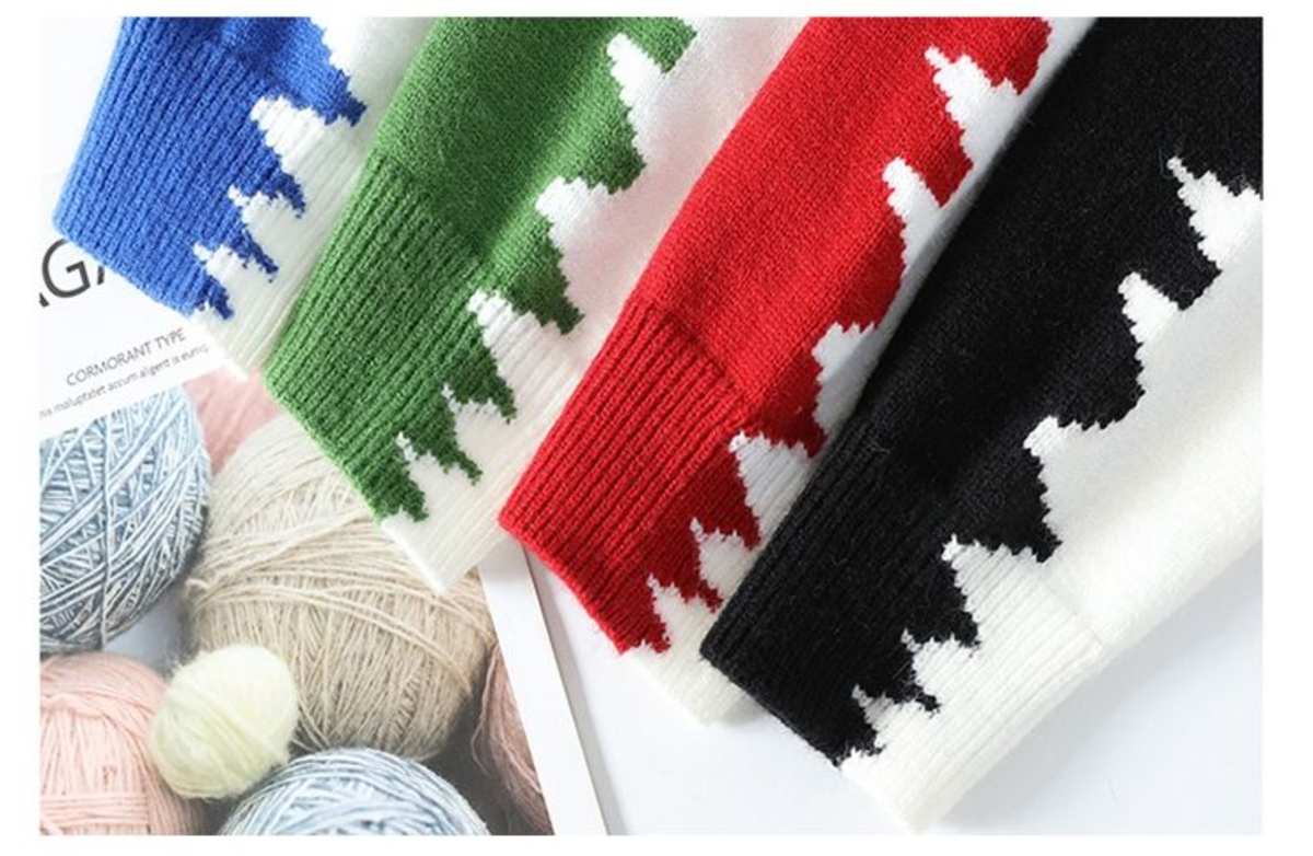 Custom Logo Men’s Jacquard Knit Sweater