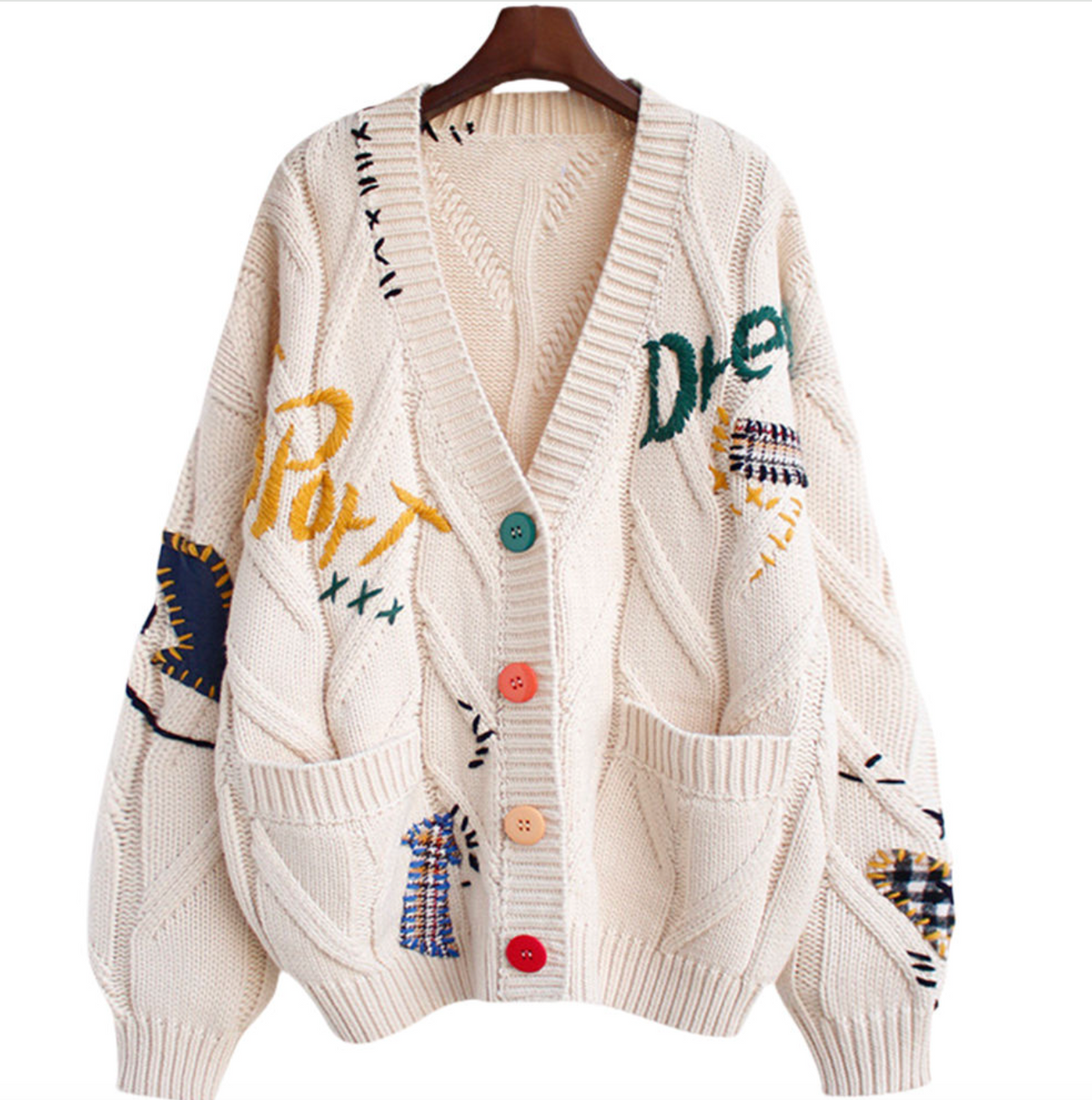 Custom Logo Women’s Embroidered Knit Sweater