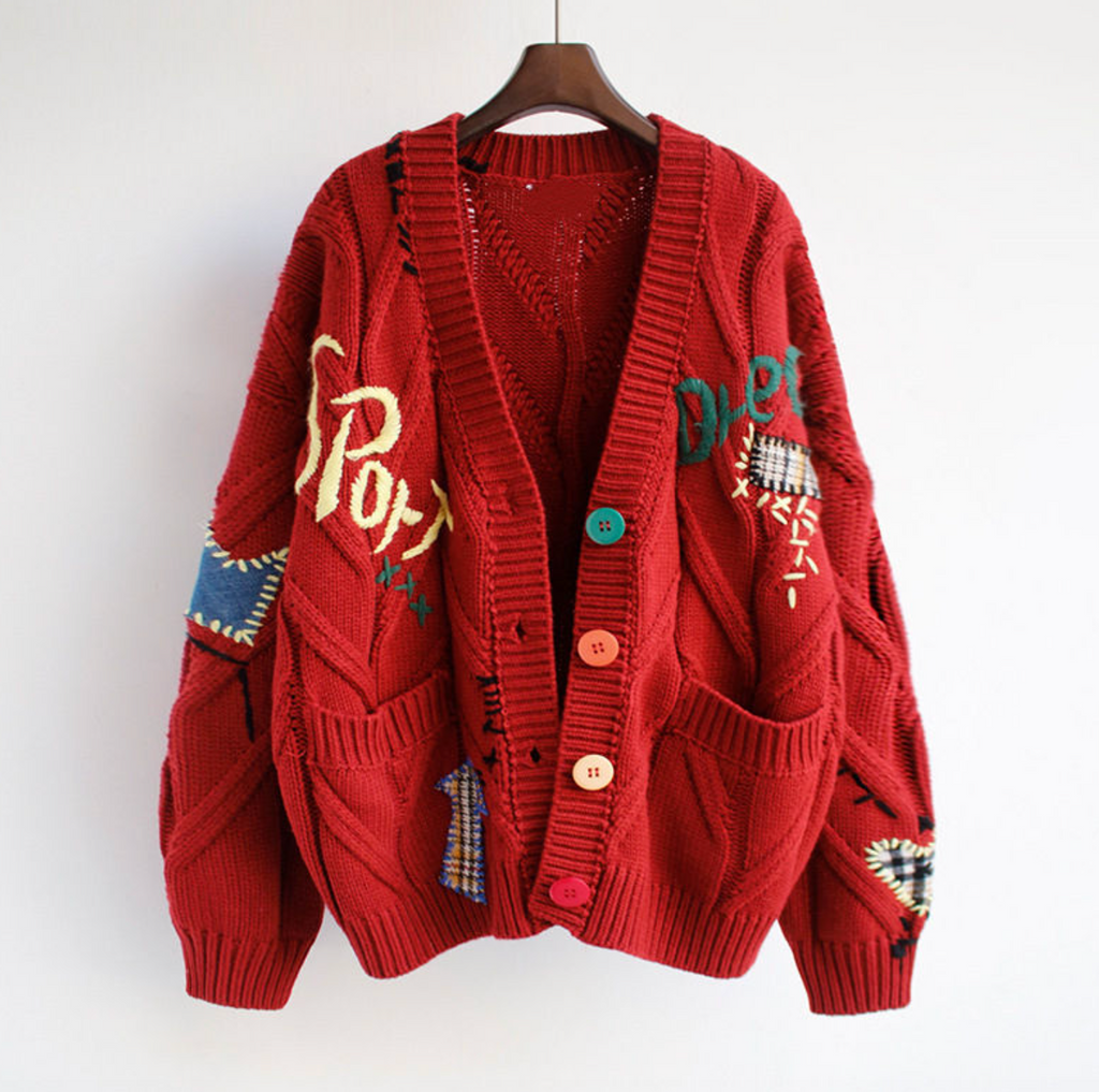 Custom Logo Women’s Embroidered Knit Sweater