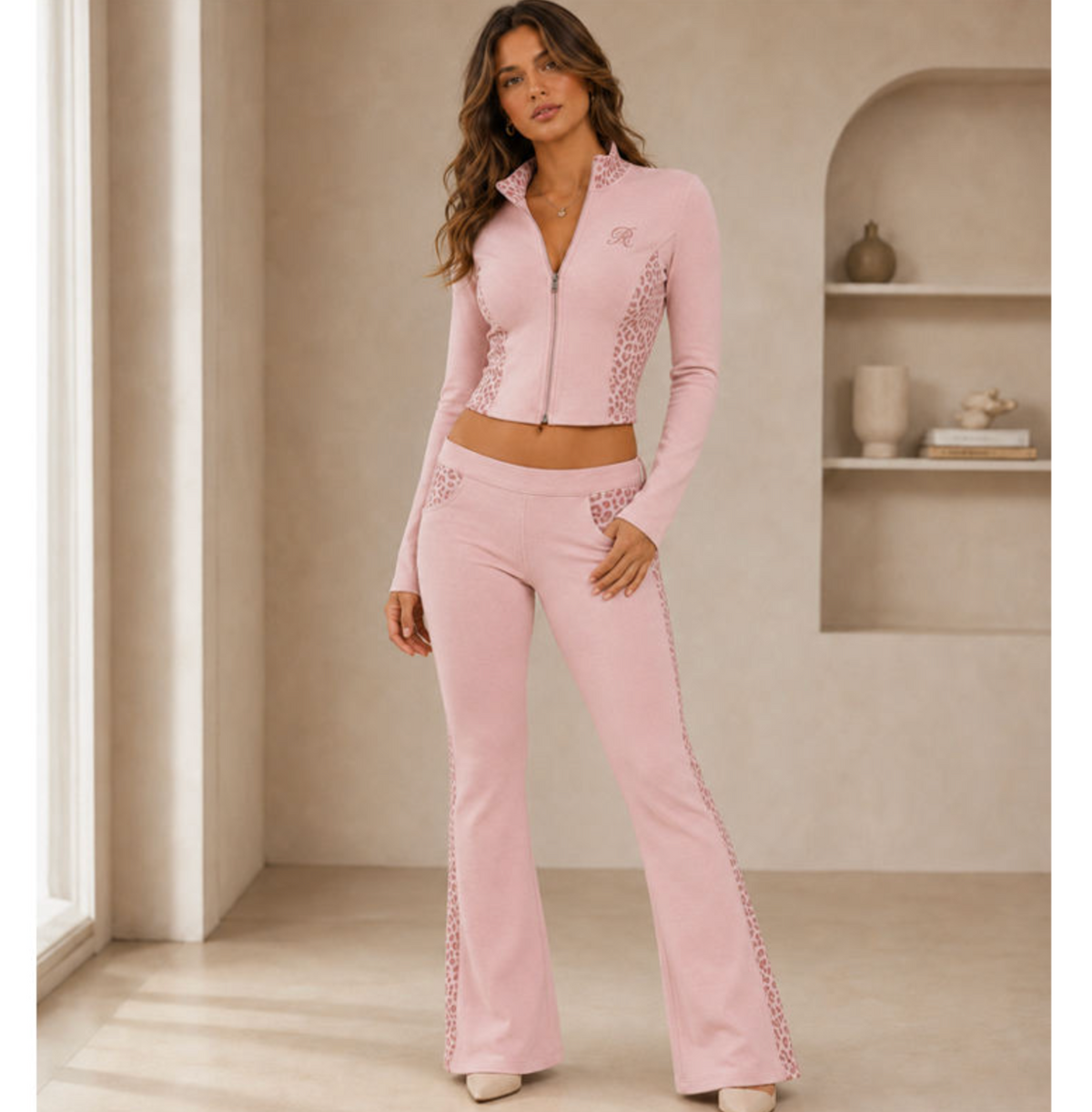 Women’s Custom Leopard Print Yoga Set